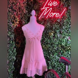 Elegant Pink Lace Nightgown
